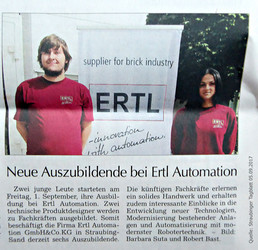 ERTL GmbH Auszubildende 2016